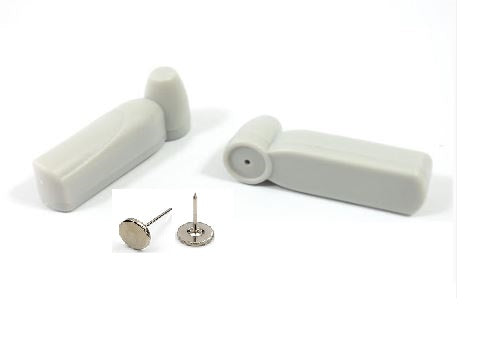White Beautiful 8.2MHZ RF Frequency Slim Pencil Tag with pin - Case Of 1,000 Pcs.