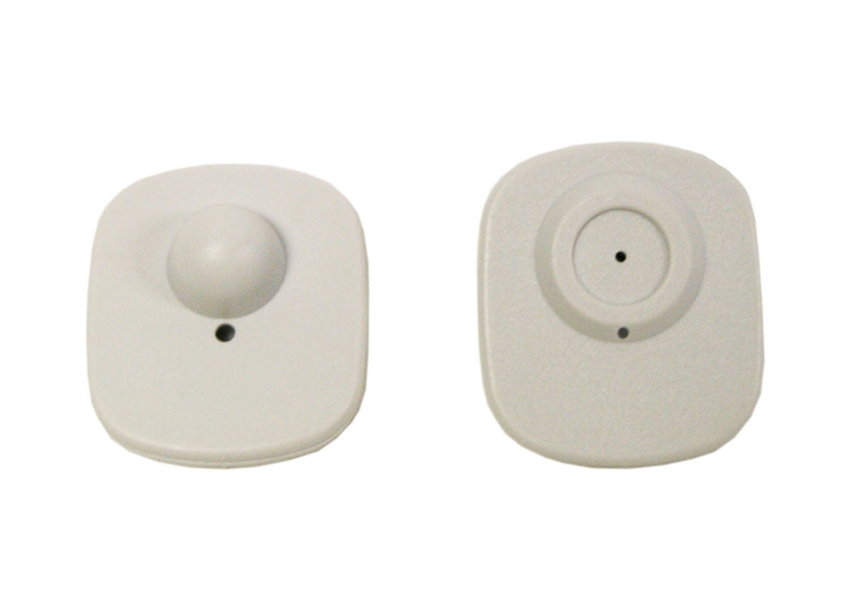 Medium Square "RF EAS" Hard Tag With Pin - Gray - Case Of 1,000 Pcs