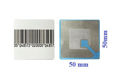 1000 Large  Self-adhesive Security 50mm x 50mm Barcode Style Soft Labels 8.2 MHz RF Frequency