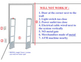 Wireless Acrylic COMBO - NO Cable EAS RF 8.2 MHz Slim Acrylic Security Antenna System + 1000 JUMBO Size Tag + Detacher