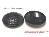 Medium "RF EAS" Circle Hard Tag With Pin - Black - Case Of 500 Pcs.