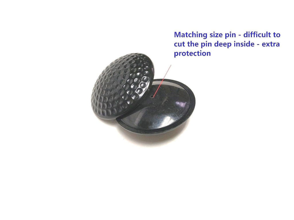 Medium "RF EAS" Circle Hard Tag With Pin - Black - Case Of 500 Pcs.