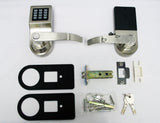 Office / Warehouse / Storage Room Keyless Smart Lock Set - Satin Nickel - LH/RH Switchable
