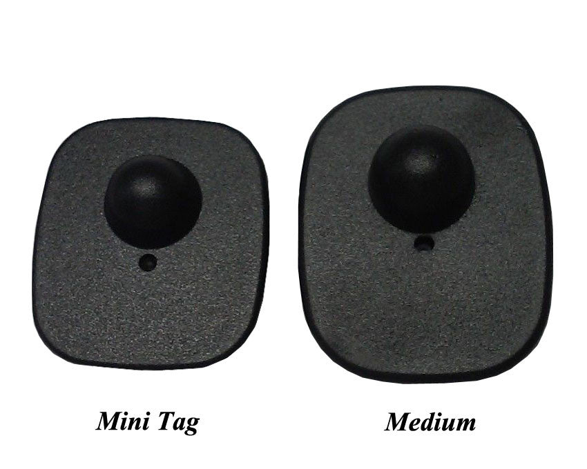 Medium Square "RF EAS" Hard Tag With Pin - Black - Case Of 1,000 Pcs